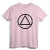 AA Logo Circle Triangle Symbol Recovery T-Shirt - Sobriety Milestone Gift for 12 Step Fellowship Members