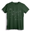 World War 2 American P51 Mustang Fighter Plane Blueprint T-Shirt - WW2 History Nerd Apparel for Military Enthusiasts