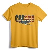 F4U Corsair US American Flag Tshirt - Patriotic Aircraft Apparel for Aviation Enthusiasts