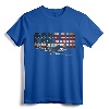 F4U Corsair US American Flag Tshirt - Patriotic Aircraft Apparel for Aviation Enthusiasts