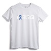 Colon Cancer Awareness Blue Ribbon Fighter T-Shirt - Inspirational Cancer Merchandise for Chemo Recovery and Awareness Month