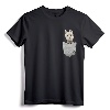 Westie White Highland Terrier Pocket T-Shirt - Dog Owners Apparel for Men and Women, Perfect Gift Idea for Dog Lovers