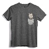 Westie White Highland Terrier Pocket T-Shirt - Dog Owners Apparel for Men and Women, Perfect Gift Idea for Dog Lovers