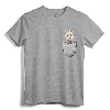 Westie White Highland Terrier Pocket T-Shirt - Dog Owners Apparel for Men and Women, Perfect Gift Idea for Dog Lovers