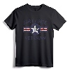 Air Force Veteran with Vintage Roundel Grunge T-Shirt - Retro Military Retirement Gift Tee for Men and Women