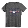 Air Force Veteran with Vintage Roundel Grunge T-Shirt - Retro Military Retirement Gift Tee for Men and Women