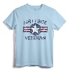 Air Force Veteran with Vintage Roundel Grunge T-Shirt - Retro Military Retirement Gift Tee for Men and Women