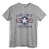 Air Force Veteran with Vintage Roundel Grunge T-Shirt - Retro Military Retirement Gift Tee for Men and Women