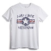 Air Force Veteran with Vintage Roundel Grunge T-Shirt - Retro Military Retirement Gift Tee for Men and Women
