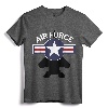 Air Force F15 Jet & Vintage Roundel T-Shirt - Gift for Air Force Veteran and Military Retirement Party