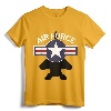 Air Force F15 Jet & Vintage Roundel T-Shirt - Gift for Air Force Veteran and Military Retirement Party