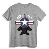 Air Force F15 Jet & Vintage Roundel T-Shirt - Gift for Air Force Veteran and Military Retirement Party