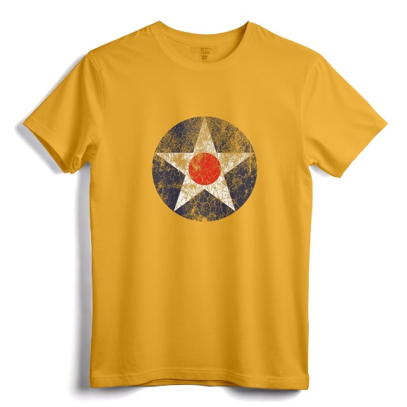 ROUNDEL US AIR FORCE INSIGNIA T-Shirt - Vintage US Army Air Corps Roundel Tee for Military History Enthusiasts