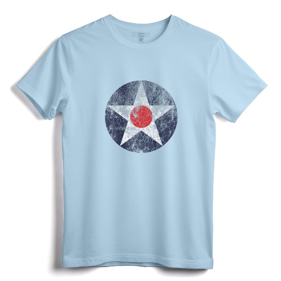 ROUNDEL US AIR FORCE INSIGNIA T-Shirt - Vintage US Army Air Corps Roundel Tee for Military History Enthusiasts