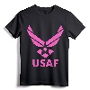 Modern US Air Force Pink Logo T-Shirt - Patriotic Apparel for Men, Women, and Flight Enthusiasts