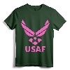 Modern US Air Force Pink Logo T-Shirt - Patriotic Apparel for Men, Women, and Flight Enthusiasts