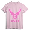 Modern US Air Force Pink Logo T-Shirt - Patriotic Apparel for Men, Women, and Flight Enthusiasts