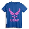 Modern US Air Force Pink Logo T-Shirt - Patriotic Apparel for Men, Women, and Flight Enthusiasts