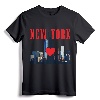 New York City NYC NY Skyline Statue Of Liberty Heart Gift T-Shirt - Lightweight Tee for NYC Lovers and Tourists