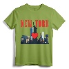 New York City NYC NY Skyline Statue Of Liberty Heart Gift T-Shirt - Lightweight Tee for NYC Lovers and Tourists