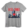 New York City NYC NY Skyline Statue Of Liberty Heart Gift T-Shirt - Lightweight Tee for NYC Lovers and Tourists