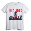 New York City NYC NY Skyline Statue Of Liberty Heart Gift T-Shirt - Lightweight Tee for NYC Lovers and Tourists