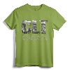 CLT Airport Code City of Charlotte NC Skyline Art Gift T-Shirt - Carolina Souvenir Tee for Charlotte Cityscape Lovers