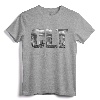 CLT Airport Code City of Charlotte NC Skyline Art Gift T-Shirt - Carolina Souvenir Tee for Charlotte Cityscape Lovers