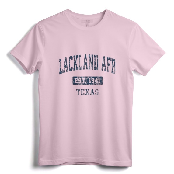 Lackland AFB Texas TX Vintage Sports Established Navy Design T-Shirt - Retro Patriotic Apparel for Air Force Supporters