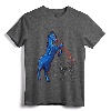 Blucifer - Denver Airport Creepy Horse T-Shirt | Vintage Style Distressed Graphic Tee for Urban Legend Enthusiasts