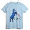 Blucifer - Denver Airport Creepy Horse T-Shirt | Vintage Style Distressed Graphic Tee for Urban Legend Enthusiasts