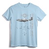 P-51 Mustang WWII Fighter Airplane Profile T-Shirt - Vintage Aviation Apparel for Warbird Enthusiasts and Military Aviation Fans
