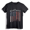 F15 Eagle Fighter Jet USA Flag Airplane 4th Of July T-Shirt - Patriotic Vintage Aircraft Design for Military Veterans and Enthusiasts