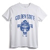 Distressed Warrior Retro Look Party Tailgate Fan Gift T-Shirt - Golden State Basketball Apparel for Season Playoffs and Game Events