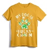 My Dog is My Lucky Charm St. Patricks Day T-Shirt - Dog Lover Shamrock Shirt for Girls, Women, Kids - Green Holiday Apparel