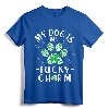 My Dog is My Lucky Charm St. Patricks Day T-Shirt - Dog Lover Shamrock Shirt for Girls, Women, Kids - Green Holiday Apparel