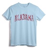STATE OF ALABAMA VARSITY STYLE TEXT BAMA PRIDE STATE FLAG T-Shirt - Distressed Southern Heritage Tee for Alabama Residents
