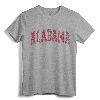 STATE OF ALABAMA VARSITY STYLE TEXT BAMA PRIDE STATE FLAG T-Shirt - Distressed Southern Heritage Tee for Alabama Residents