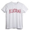 STATE OF ALABAMA VARSITY STYLE TEXT BAMA PRIDE STATE FLAG T-Shirt - Distressed Southern Heritage Tee for Alabama Residents