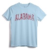 State Of Alabama Varsity Style Text Bama Pride State Flag T-Shirt - Retro Vintage Apparel for Alabama Fans and Residents