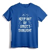 Keep Out Of Direct Sunlight Vampire T-Shirt - Dark Humor Evil Slogan Tee for Goth Grunge Emo Punk Fans