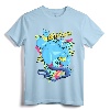 Disney Aladdin Genie Retro Abstract Portrait Logo T-Shirt - Officially Licensed Disney Apparel for Fans of Aladdin and the Genie