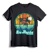 Vintage Los Angeles California Summer 90s Beach Souvenirs T-Shirt - Retro Palm Trees Surfboard Design for Men, Women, Kids - Lightweight Beach Vibes Tee