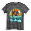 Vintage Los Angeles California Summer 90s Beach Souvenirs T-Shirt - Retro Palm Trees Surfboard Design for Men, Women, Kids - Lightweight Beach Vibes Tee
