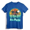 Vintage Los Angeles California Summer 90s Beach Souvenirs T-Shirt - Retro Palm Trees Surfboard Design for Men, Women, Kids - Lightweight Beach Vibes Tee