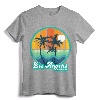 Vintage Los Angeles California Summer 90s Beach Souvenirs T-Shirt - Retro Palm Trees Surfboard Design for Men, Women, Kids - Lightweight Beach Vibes Tee