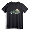 Branson MO Vintage Throwback Tee Retro 70s Design T-Shirt - Unique Sunset Pine Trees Graphic Tee for Men, Women, and Kids