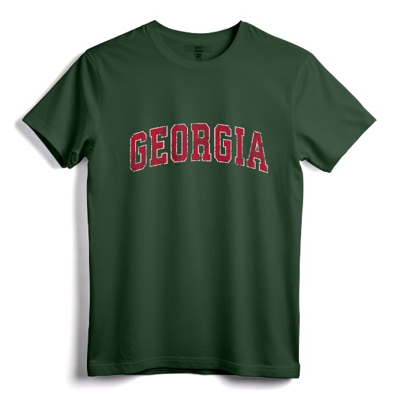 Georgia GA Vintage Sports Design Red T-Shirt - Retro Athletic Tee for Georgia Sports Fans and State Pride Enthusiasts