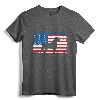 American Flag Alapaha Blue Blood Bulldog T-Shirt - Patriotic Gift for Alapaha Blue Blood Bulldog Owners on American Holidays