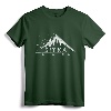 Vintage Sitka Alaska Distressed Retro T-Shirt - Sunset Mountain Design Tee for Outdoor Adventure and Alaska Vacation Souvenir
